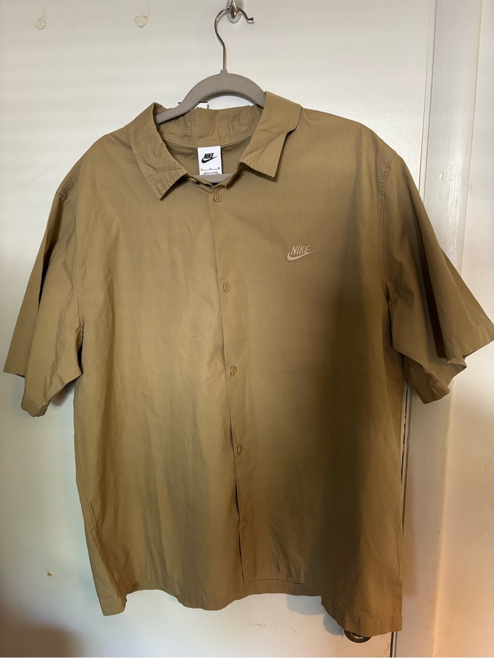 Nike Club Short Sleeve Button T-Shirt Size XL